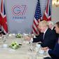 UK Prime Minister Boris Johnson and US President Donald Trump were on obviously friendly terms as they sat down for a working breakfast in the French resort of Biarritz