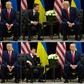 US President Donald Trump is accused of pressuring Ukrainian President Volodymyr Zelensky -- both are pictured here at the 2019 UN General Assembly -- to investigate a political opponent of the US leader