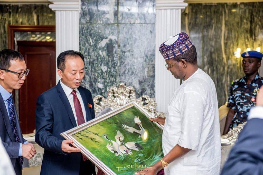 Korean ambassador Mr Jong Tong Chol, he expressed his governments appreciation of the release of Dr Jena Sunail a Korean doctor held captive by bandits [Twitter/@Bellomatawalle]