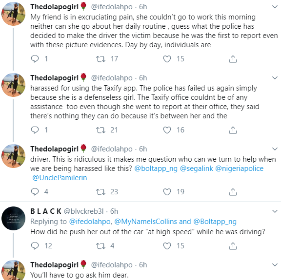 Angry Taxify driver pushes female passenger out of a speeding car after realising the trip was cashless