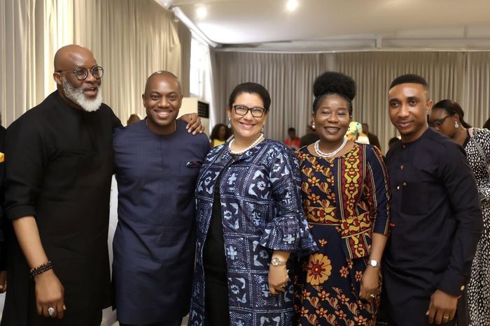 L-R: Chief Catalyst at the Olusola Lanre Coaching Academy, Lanre Olusola; President GEMSTONE Nation Builders Foundation, Fela Durotoye; Transformative Coach & Vice President 2, LCAN, Laila St Matthew-Daniel; President, ICF Nigeria Chapter, Titi Akisany...