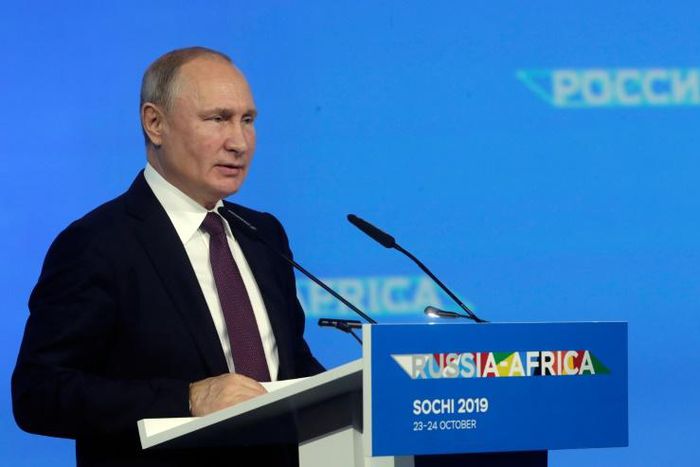 President Putin said a doubling of trade with Africa to more than $20 billion over five years was not enough and that he would target at least a further doubling