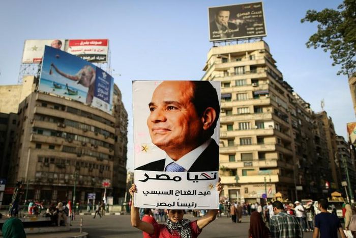 Ex-army chief Abdel Fattah al-Sisi won Egypt's 2014 presidential election with 96.9 percent of the vote