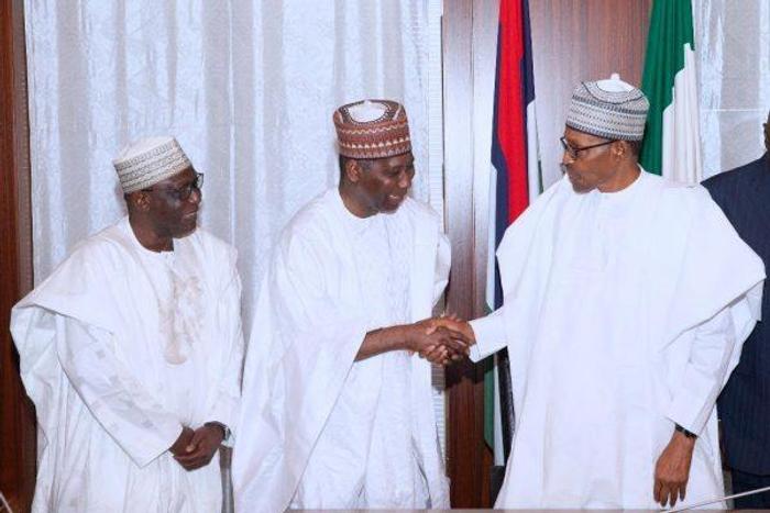 President Muhammadu Buhari and United Nations General Assembly President, Tijjani Muhammad-Bande  [PM News]