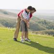 Actor Michael Peña Golfs with His 10-Year-Old Son
