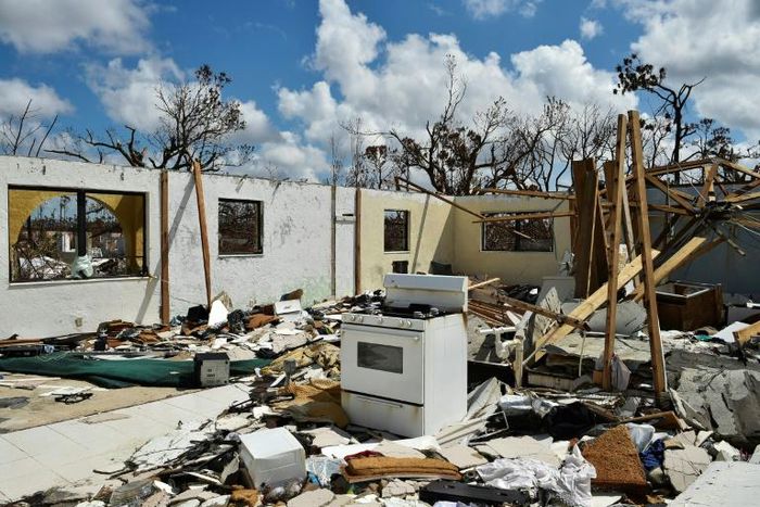 A destroyed home in Freeport on Grand Bahama on September 10