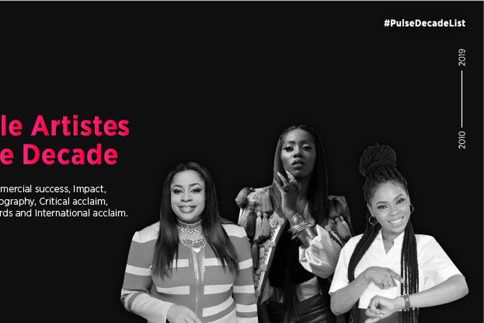 Top 10 Nigerian female artistes of the decade (The 2010s). (Pulse Nigeriai)