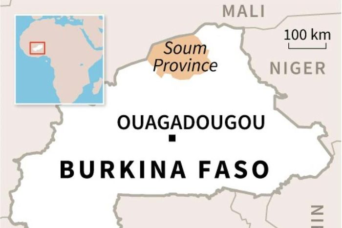 Map locating Soum province in Burkina Faso.