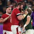 South Africa scrum-half Faf de Klerk (C) was outstanding in the World Cup semi-final