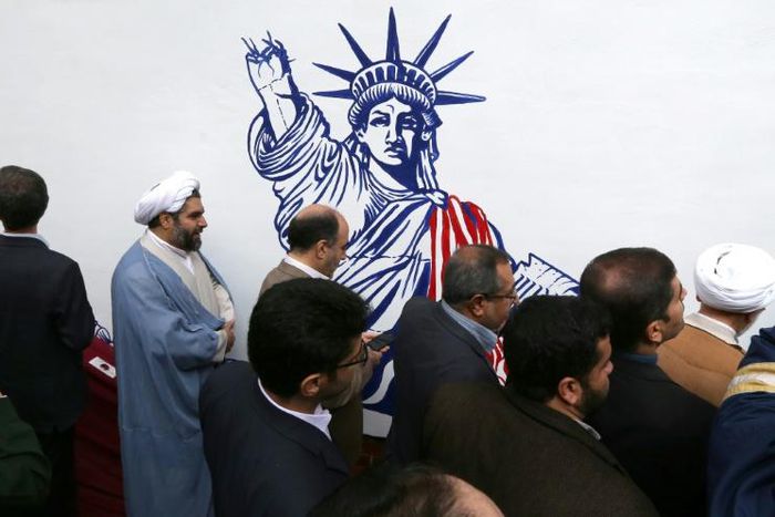 The new murals were unveiled by Major General Hossein Salami, the head of Iran's Revolutionary Guards