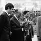 Chinese Premier Zhao Ziyang (R) with French President Francois Mitterrand on Beijing's Tiananmen Square in 1983