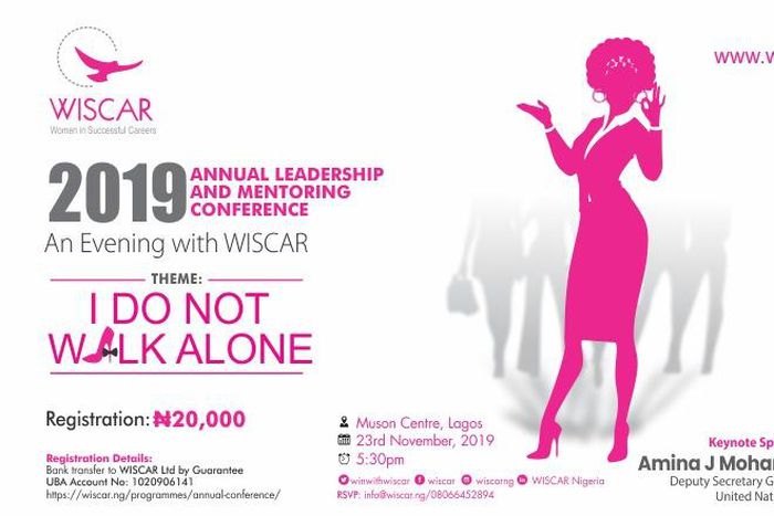 WISCAR to hold its Annual Leadership and Mentoring Conference Themed ‘I DO NOT WALK ALONE” | Saturday, November 23, 2019