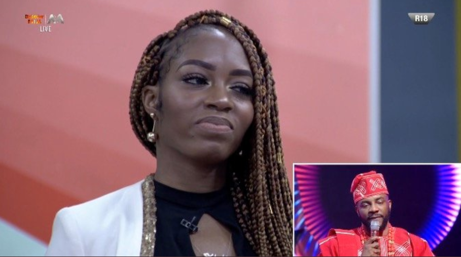 Khafi has been evicted from BBNaija Pepper Dem after 77 days. [Twitter/BBNaija]
