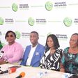 Iya Oja of Computer Village, Ikeja, Mrs Abisola Azeez; Regional Manager, Secondary Sales, Globacom, Mr. Victor Kalu; representative of Secretary to Lagos State Government, Mrs Oyinade Nathan-Marsh; Nollywood Star Patience Ozokwor (Mama G) and another n...