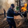 The destructive fire broke out in the early hours of Tuesday on Greece's second-largest island, prompting the evacuation of four villages including Platana