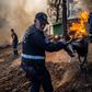 The destructive fire broke out in the early hours of Tuesday on Greece's second-largest island, prompting the evacuation of four villages including Platana