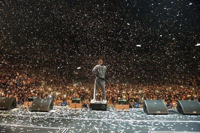 Wizkid, Naira Marley, Fireboy thrill the O2 Arena in London. (Twitter/MusicGuide)