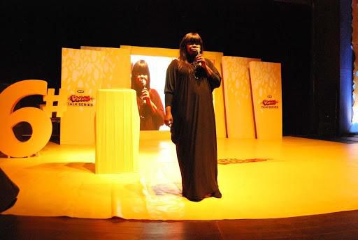 Beauty mogul, Bimpe Onakoya speaking to students on life and business