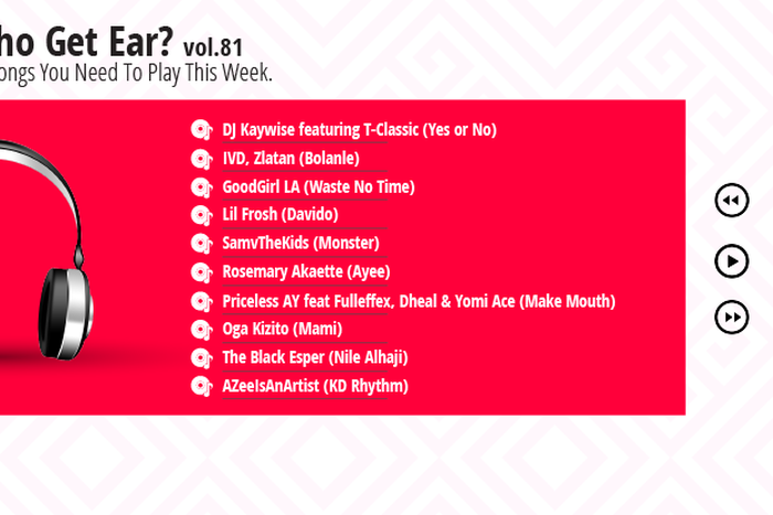 Who Get Ear Vol. 81: Here are the 10 songs you need to play this week. (Pulse Nigeria)
