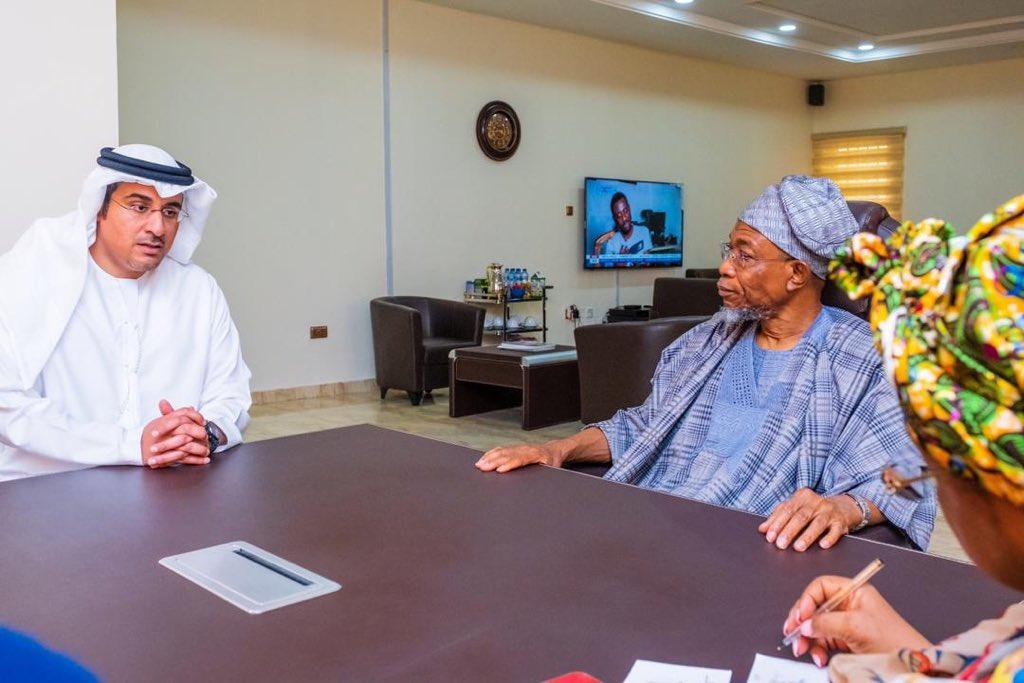 UAE Ambassador to Nigeria, Fahad Altaffag visited the interior minister, Rauf Aregbesola  [Twitter/@raufaregbesola]