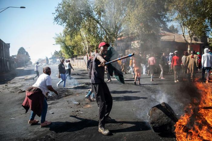 Looting of foreign-owned shops were part of a new wave of violence targeting foreign nationals including foreign truck drivers