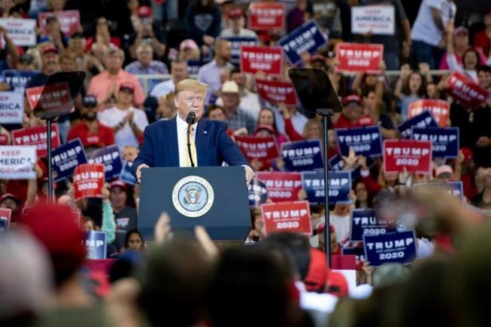 Framing himself as the victim of a Democratic and fake-news-media plot, Trump galvanized supporters at a rally in Louisiana