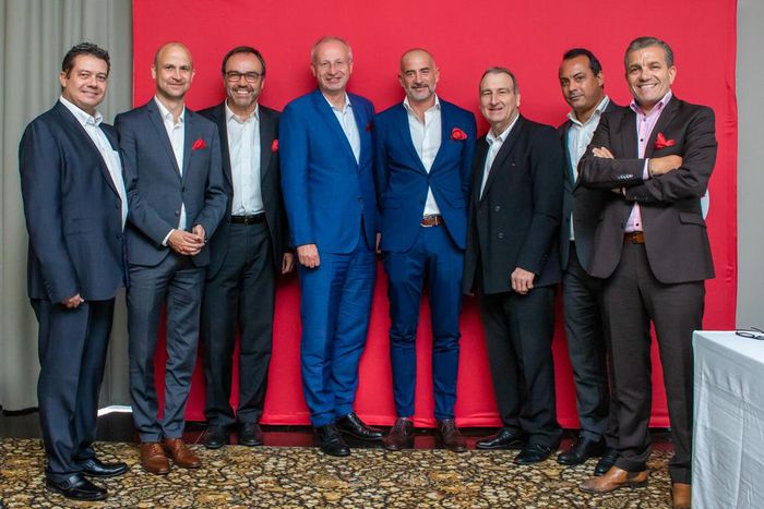 From L-R, Warren Cuyler, General Manager Symrise Nigeria; Rene Hemeier, Vice President Fragrance Division (Africa, Middle East and Turkey); Dr. Eberhard Süßle, Vice President Creation and Application Category Culinary EAME; Thomas Dressler, President E...