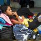 Venezuelan asylum-seekers, like these at a border post in Peru, are flowing out of their crisis-wracked country