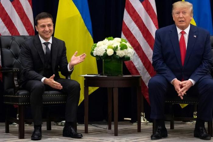 US President Donald Trump and Ukrainian President Volodymyr Zelensky sat down for a meeting in New York -- amid the raging impeachment storm in Washington