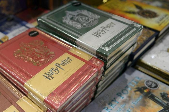 The seven books follow the adventures of young wizard Harry Potter as he battles evil with the help of witches, house-elves and goblins