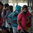 Indian nationals arrive at Indira Gandhi International airport after being deported from Mexico