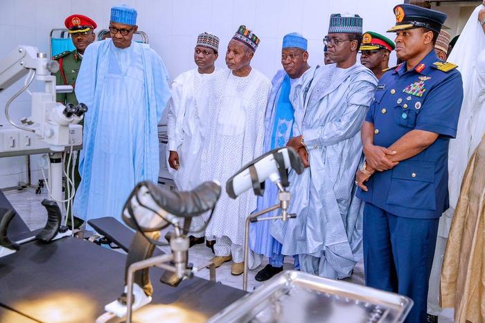 President Muhammadu Buhari says Daura NAF Reference Hospital to reduce medical tourism  [Twitter/@BashirAhmaad]