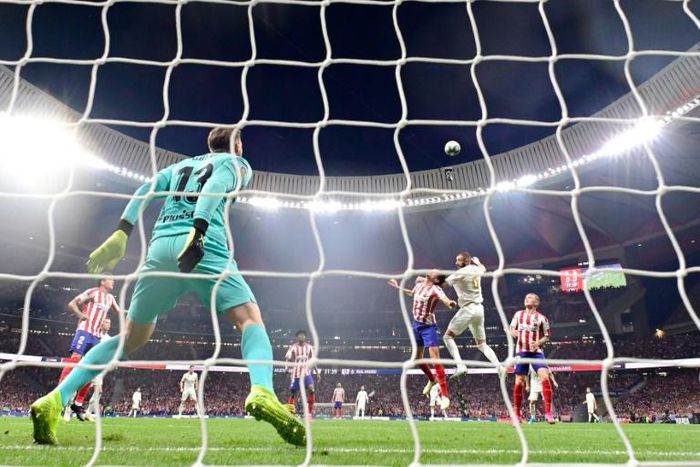 Atletico Madrid goalkeeper Jan Oblak denied Karim Benzema from scoring the best opportunity of the goalless Madrid derby