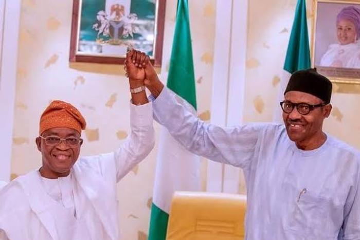 President Muhammadu Buhari has felicitated Gov. Gboyega Oyetola of Osun [Twitter/GovOyetola]