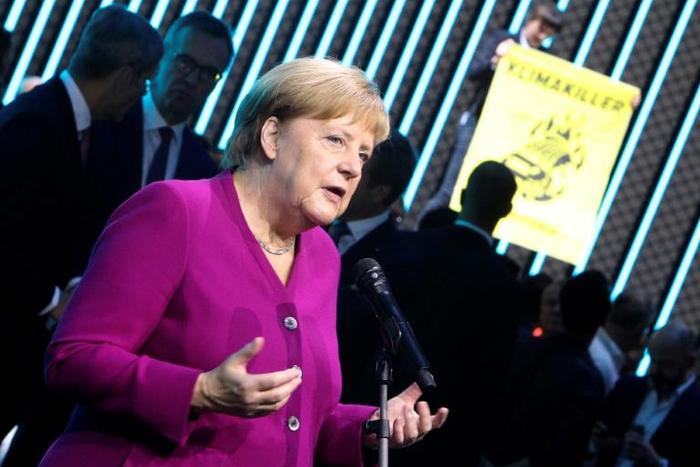 With her car-loving nation poised to miss 2020 carbon reduction targets, Merkel says Germany must act - while so far resisting a broad carbon tax