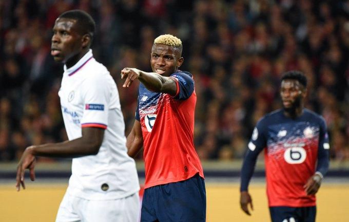 Victor Osimhen and Kurt Zouma (Twitter/Lille)