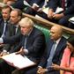 Johnson gestured angrily during clashes in parliament with opposition leader Jeremy Corbyn