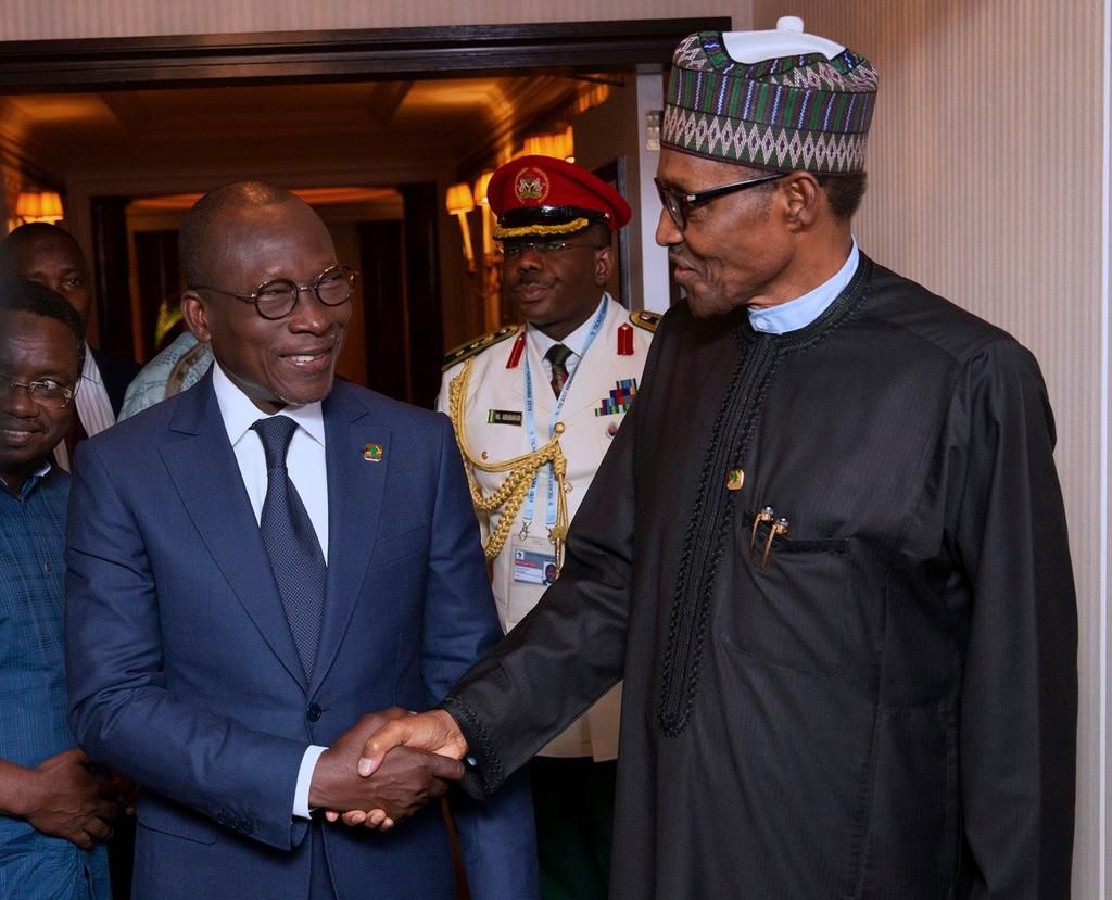 President Muhammadu Buhari and President Patrice Talon of Benin Republic [Twitter/@GovNigeeria]