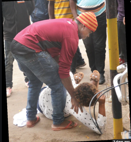 Woman collapses while begging a married man to be her boyfriend