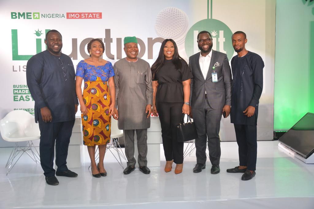 Imo Governor, Emeka Ihedioha and some state officials.