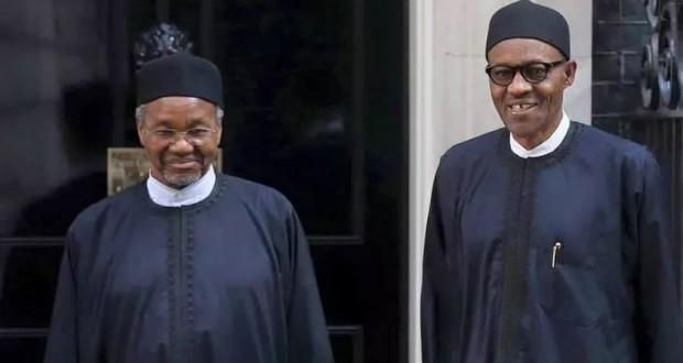 Mamman Daura and President Buhari (Daily Nigeria)