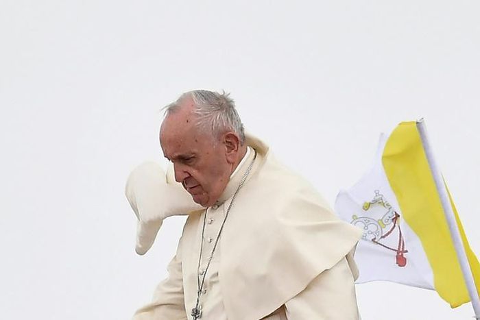 Le pape François en visite à l'île Maurice, le 9 septembre 2019