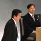 Abe and Naruhito stuck closely to their prepared remarks