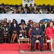 Bongo and his wife Sylvia, pictured at Gabon's independence day parade on August 17