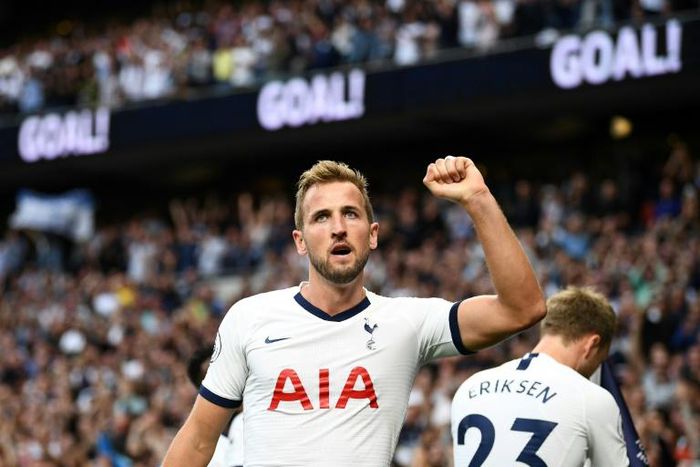 Flying start: Harry Kane scored twice on the opening weekend of the season for Tottenham