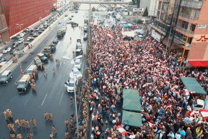 Protesters have cut major highways across Lebanon, crippling the capital Beirut and other cities