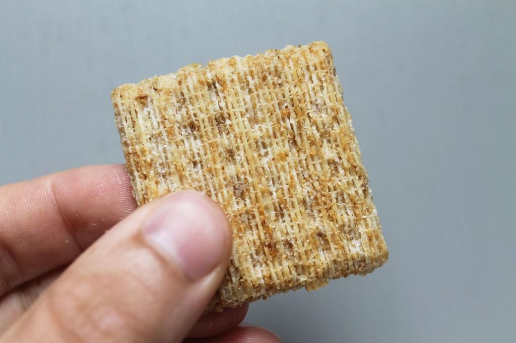 This is the salted side of a Triscuit.