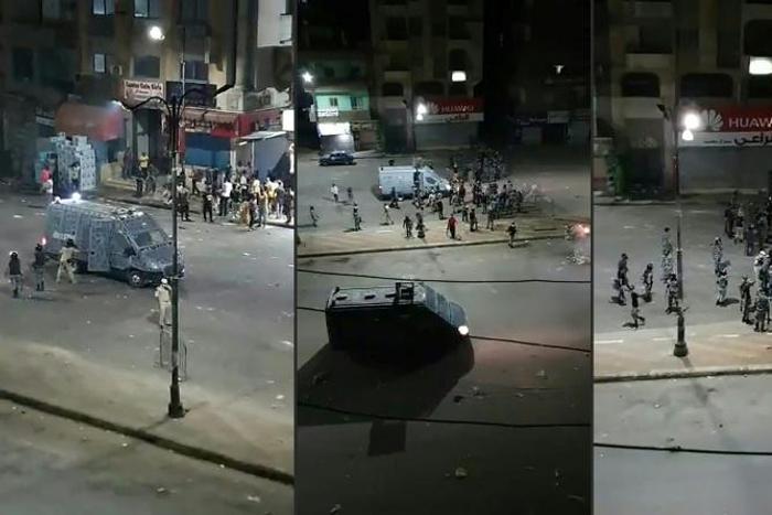Security forces and protestors faced an hour-long standoff at the weekend in the port city of Suez