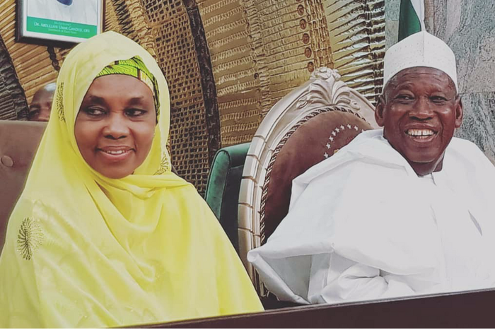 Hafsat and husband gov. Ganduje