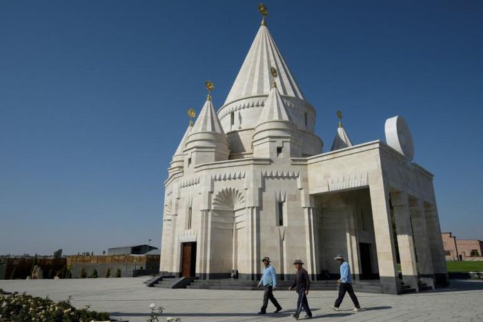 The new Yazidi Temple is in the village of Aknalich, 35 kilometres from the Armenian capital Yerevan